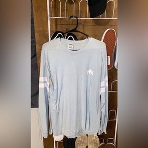 Light blue long sleeve VS Pink shirt